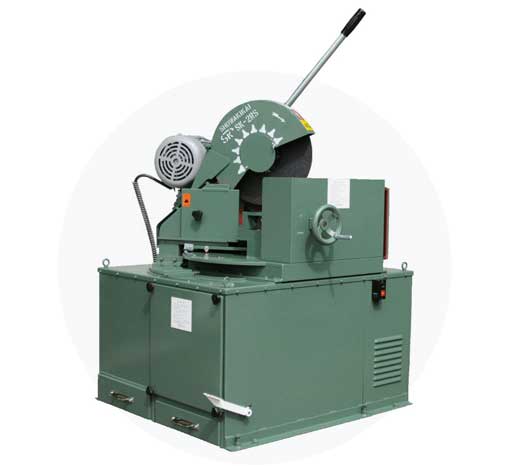 Angle friction sawing machine with dust collector